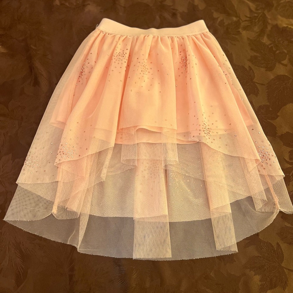 Justice pink tulle skirt